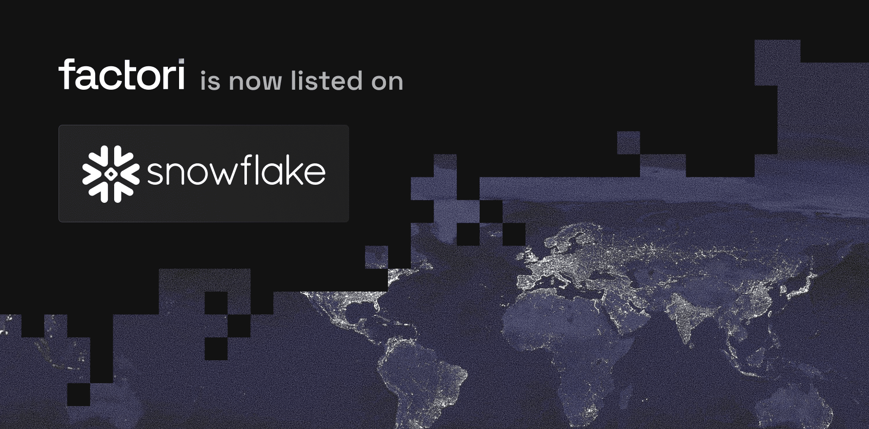Factori Is Now Available on Snowflake Marketplace